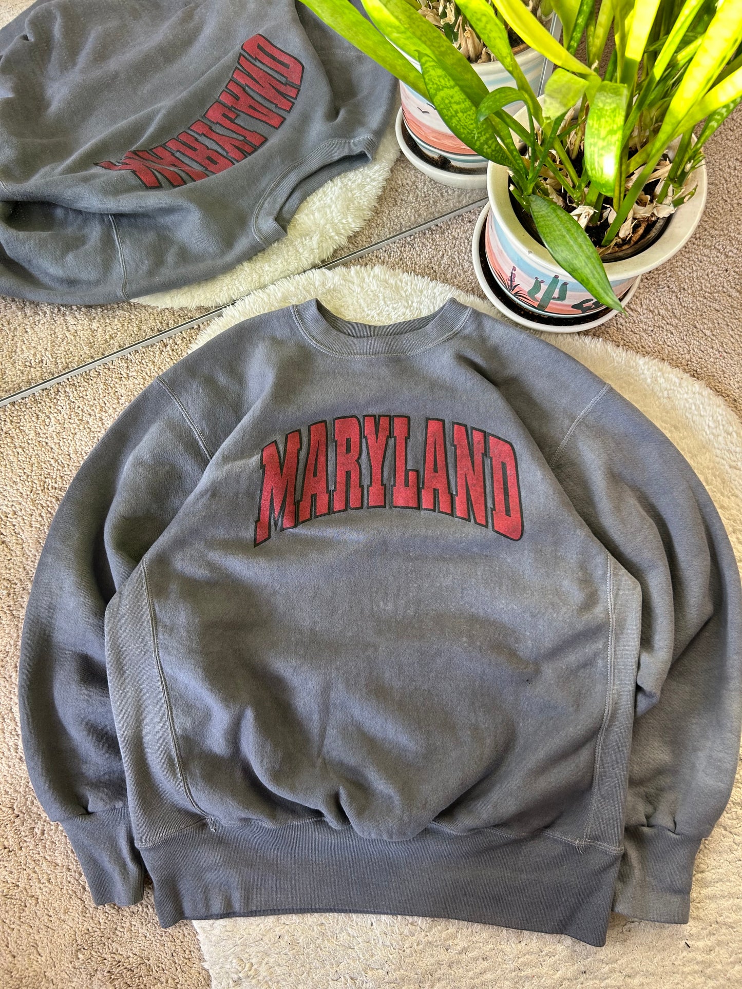Vintage Grey UMD Reverse Weave Sweater