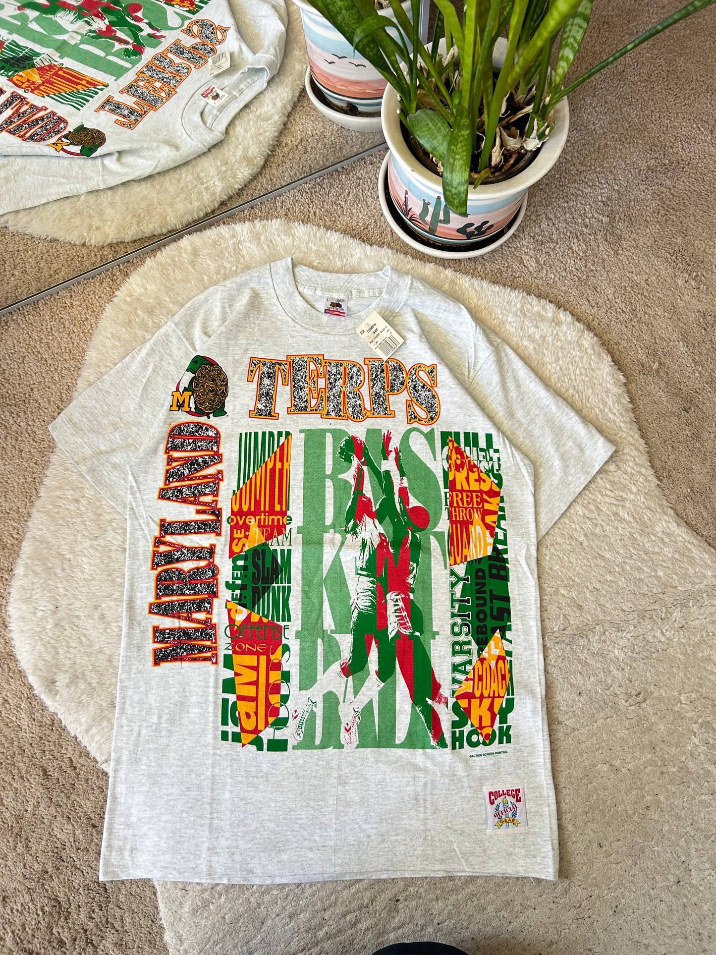 90s UMD Terps Basketball Collage tee