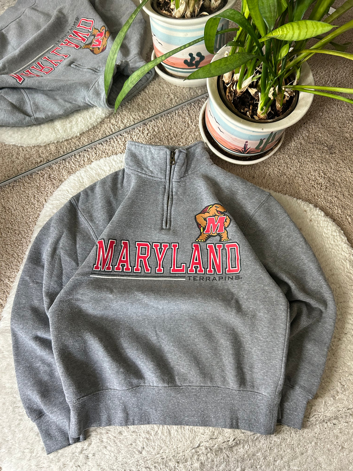 Vintage UMD Jansport Quarter Zip Sweater