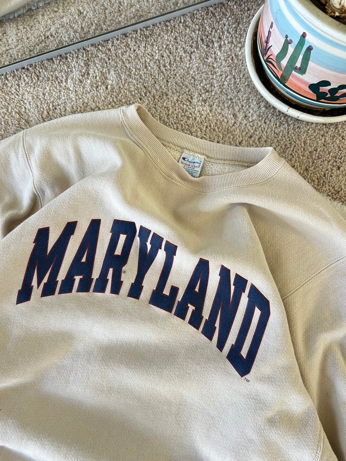 90s Champion UMD Reverse Weave Sweater