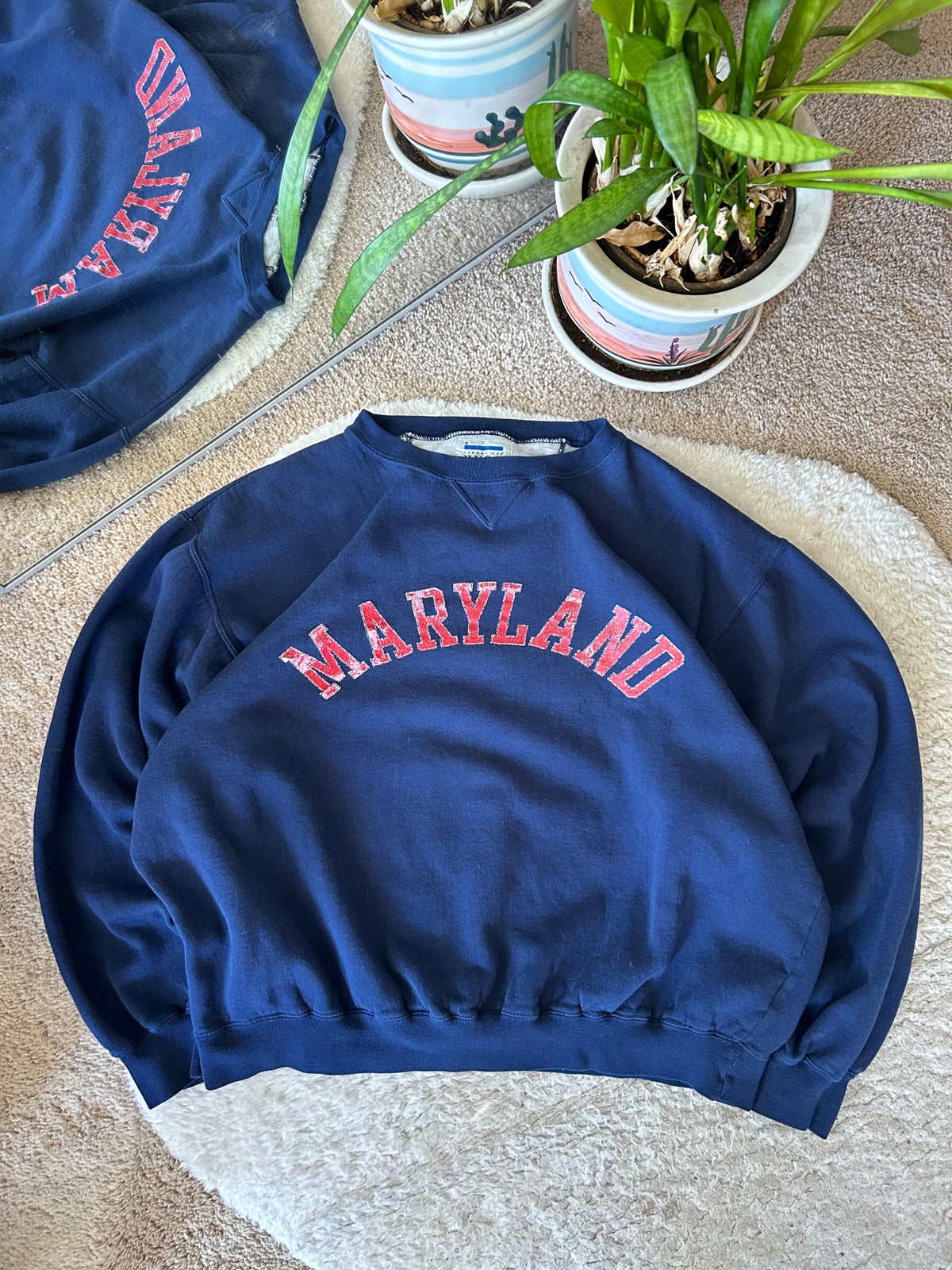 Vintage UMD Navy Spellout Sweater