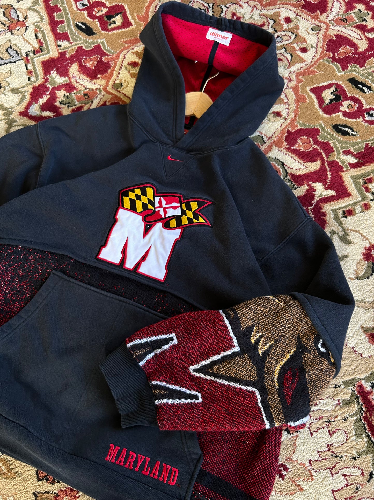 Vintage ✔️ UMD Black Reworked Hoodie