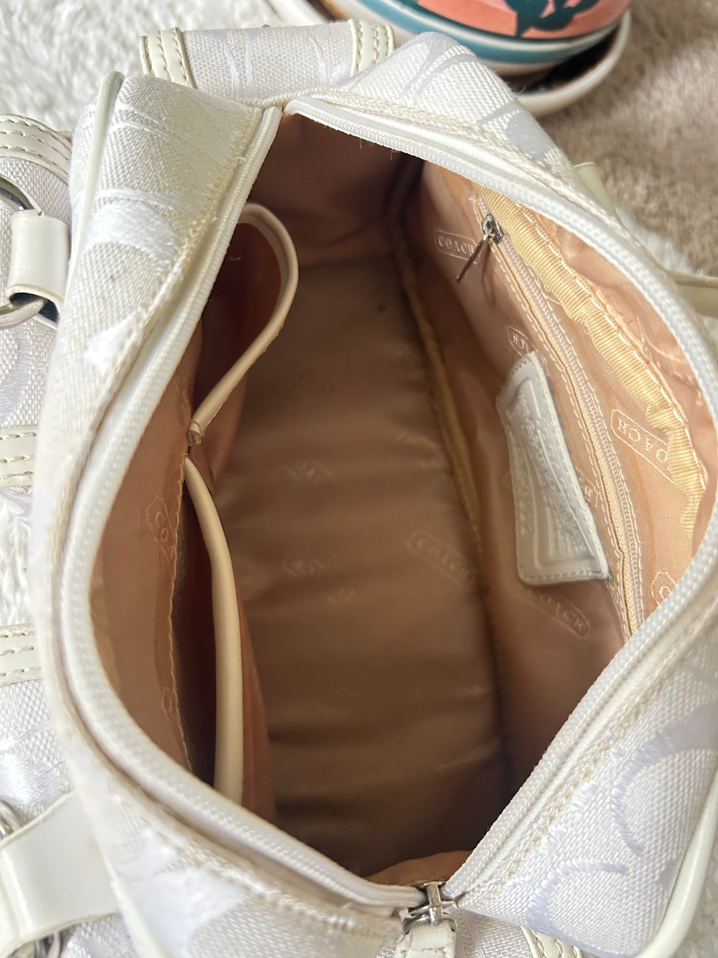 Vintage Coach Monogram Shoulder Bag