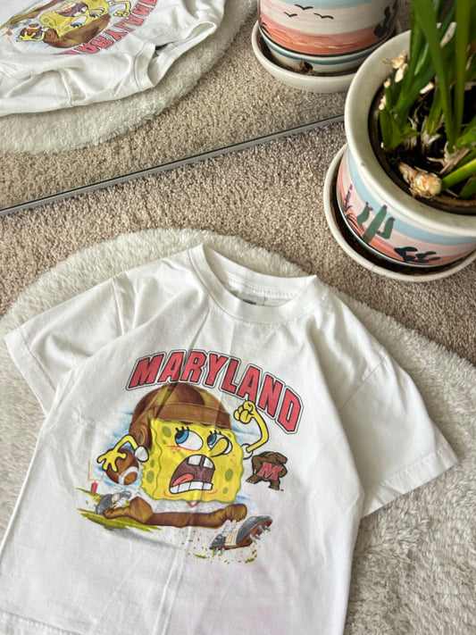Vintage UMD SpongeBob Youth Football tee