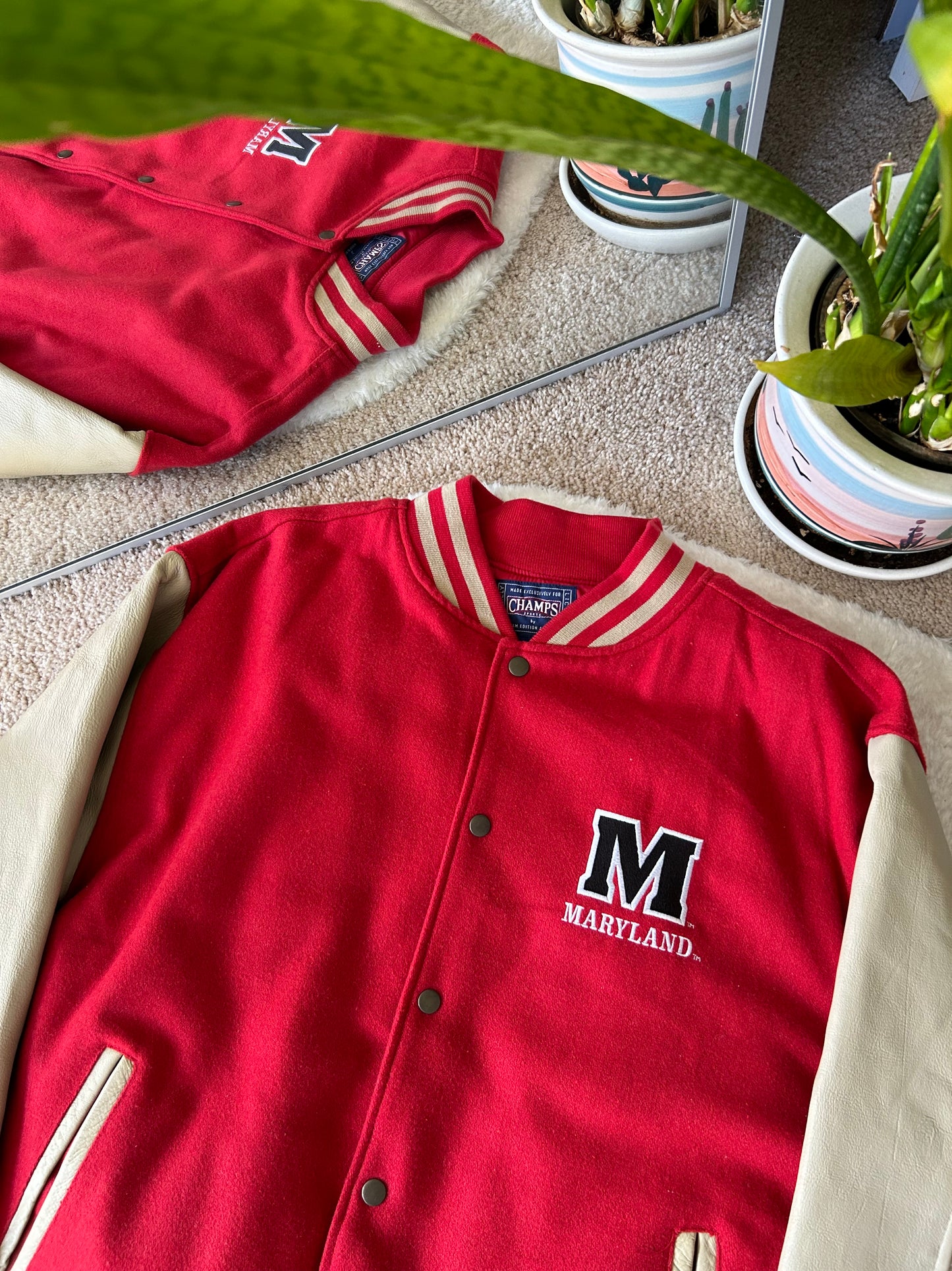 90s UMD Leather Letterman Jacket