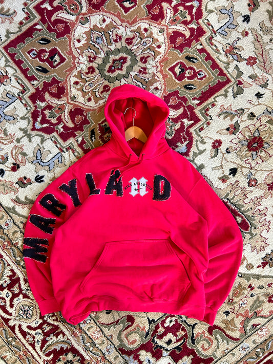 90s ✔️ UMD Red Reworked Hoodie