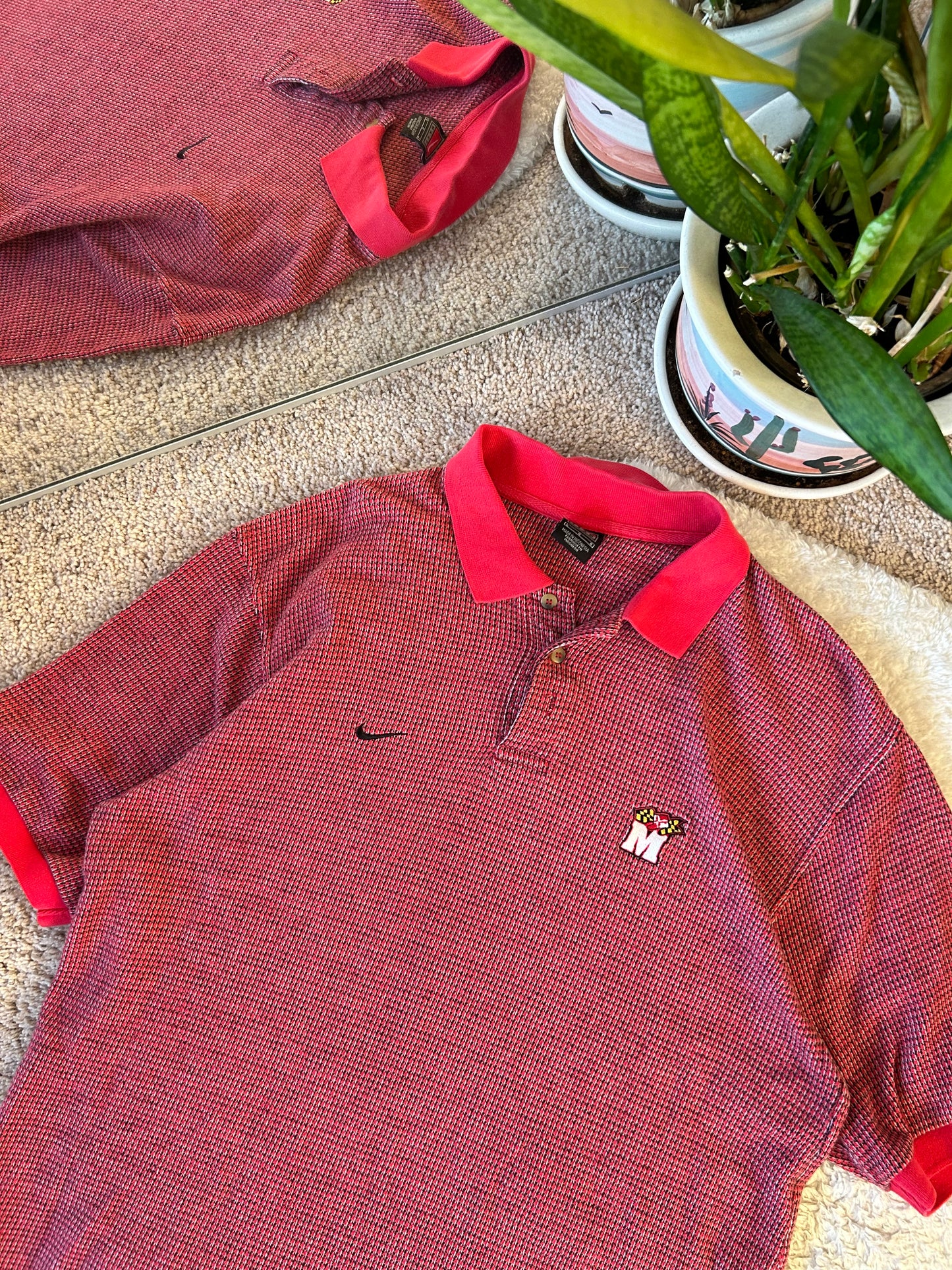 Vintage ✔️ Red Checkered UMD Polo