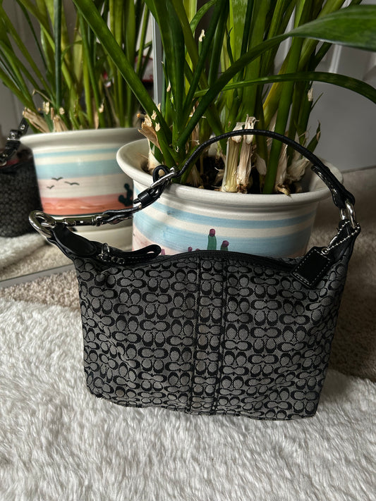 Vintage Coach Jacquard Mini Shoulder Bag