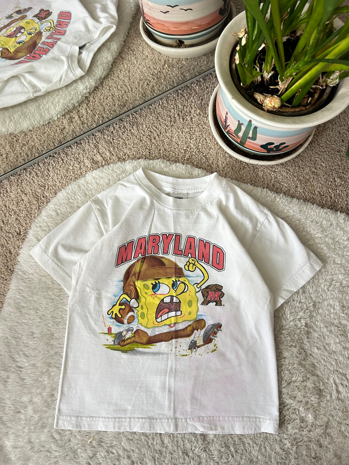 Vintage UMD SpongeBob Youth Football tee