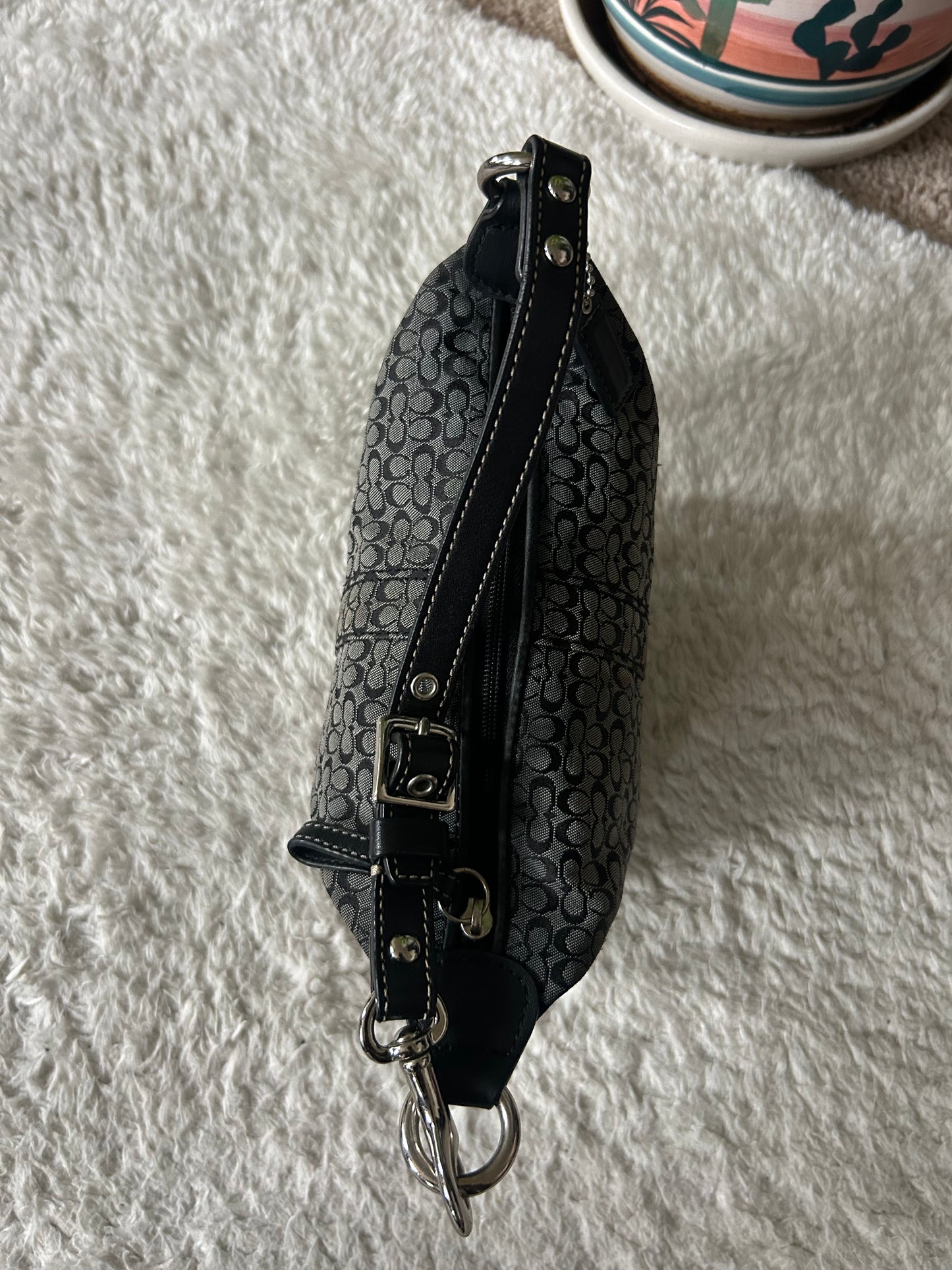 Vintage Coach Jacquard Mini Shoulder Bag