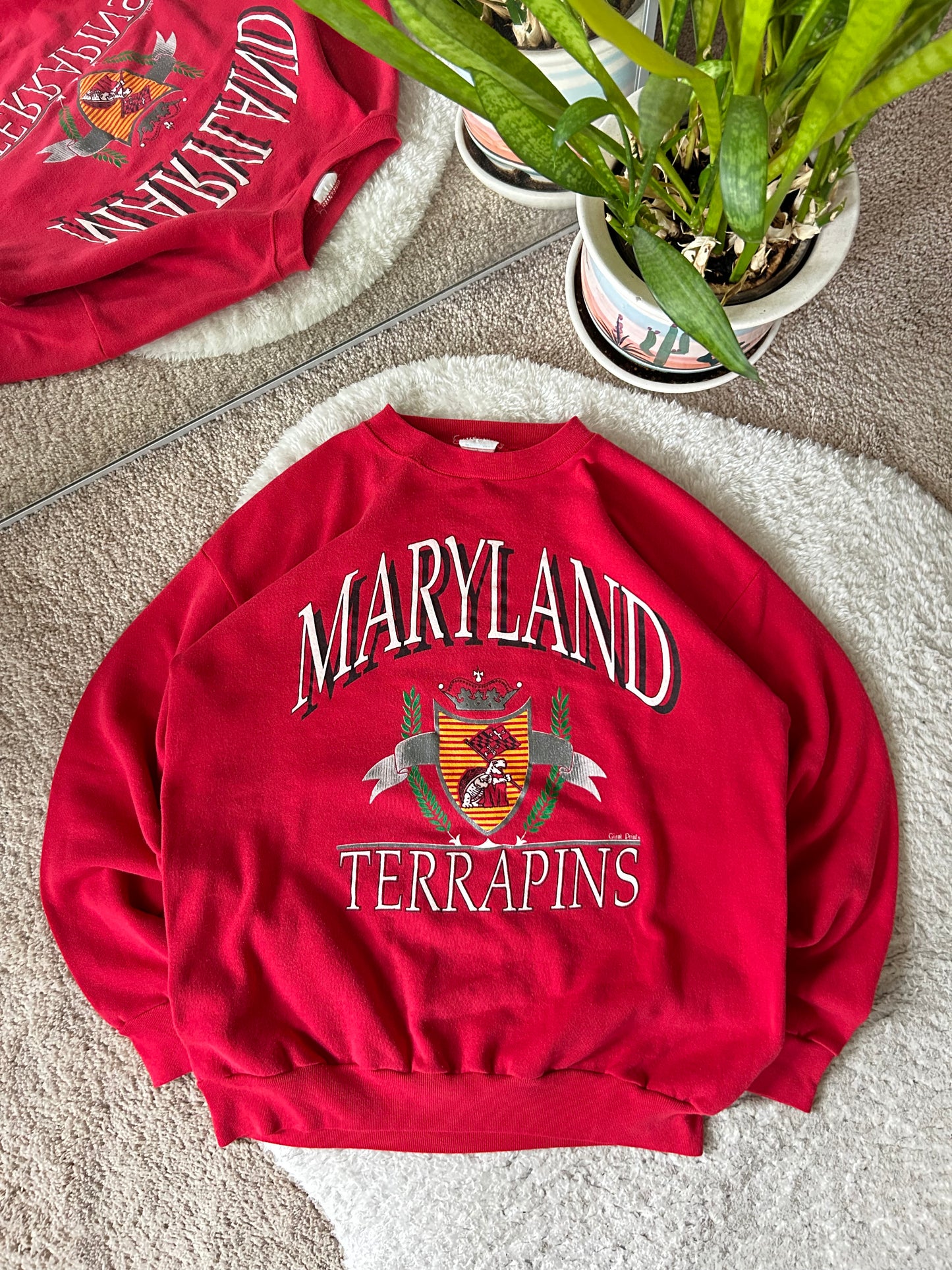 90s UMD Terp Crest Sweater