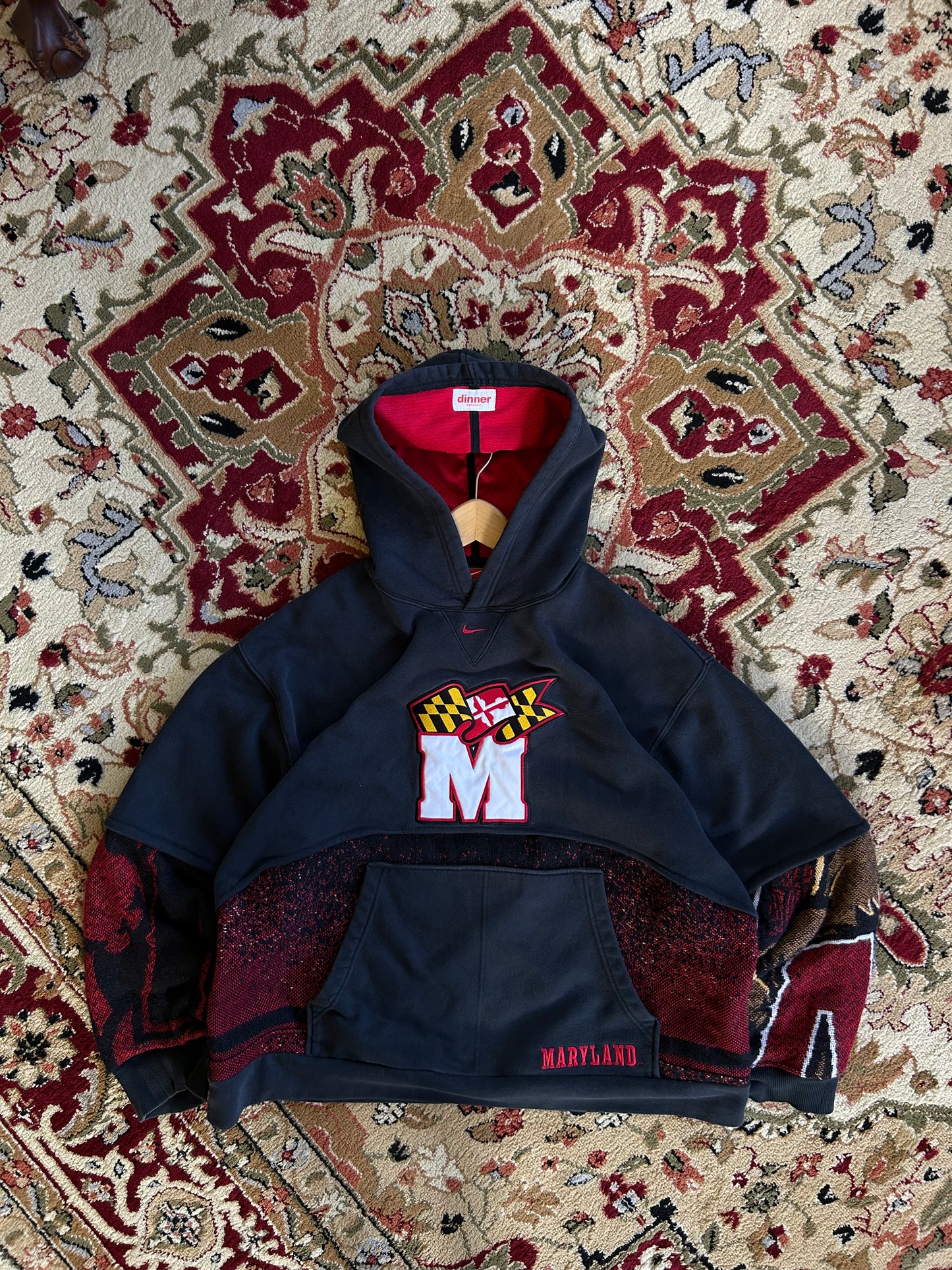 Vintage ✔️ UMD Black Reworked Hoodie