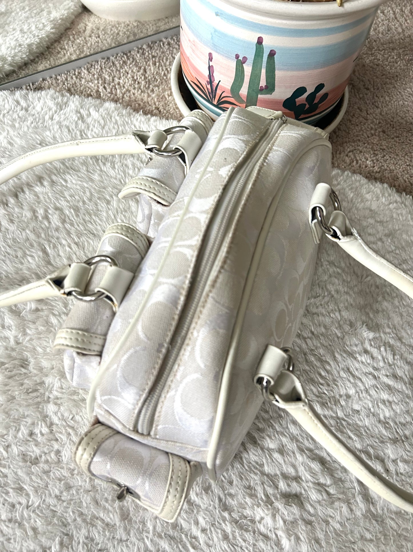 Vintage Coach Monogram Shoulder Bag