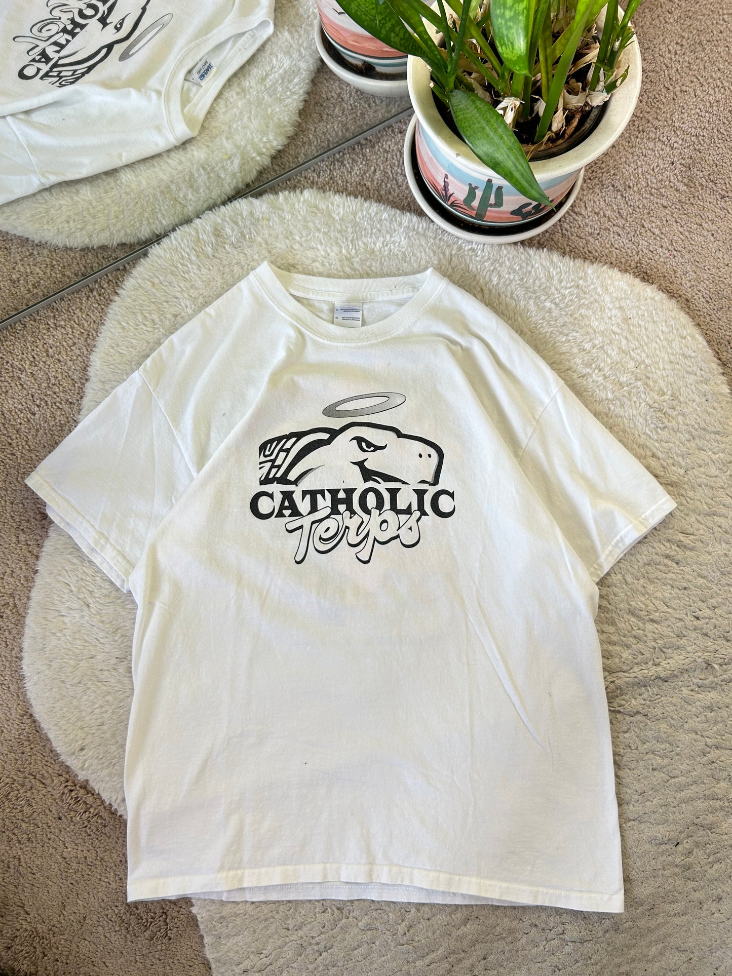 Y2K UMD Catholic Terps tee
