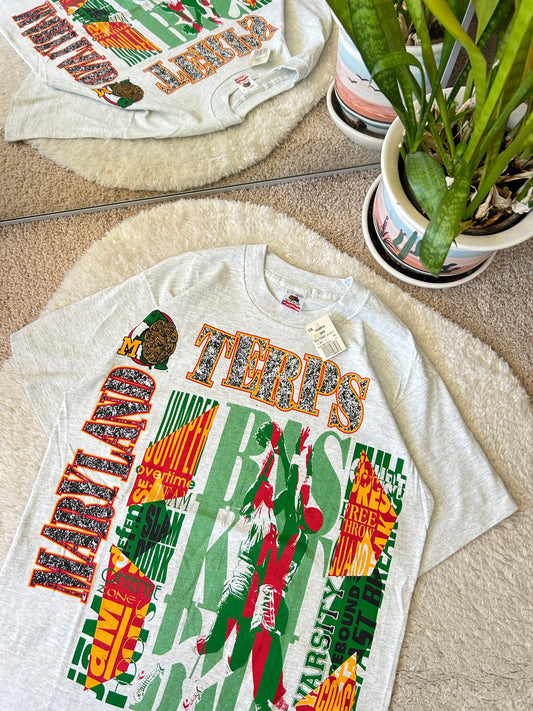 90s UMD Terps Basketball Collage tee