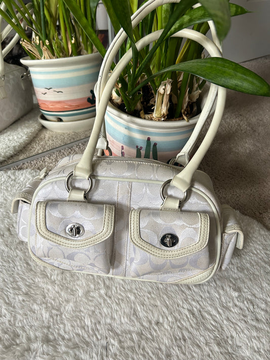 Vintage Coach Monogram Shoulder Bag