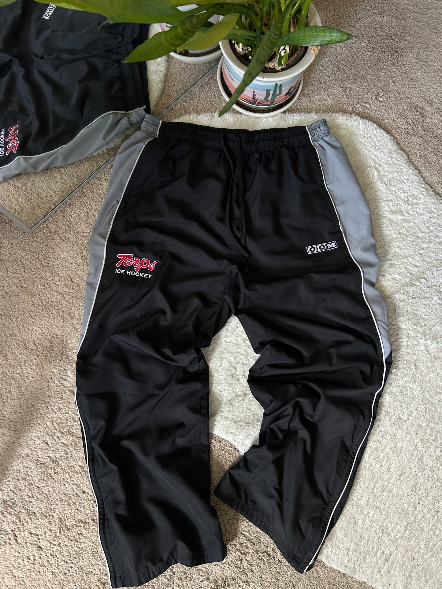 Vintage UMD Terps Ice Hockey CCM Track Pants