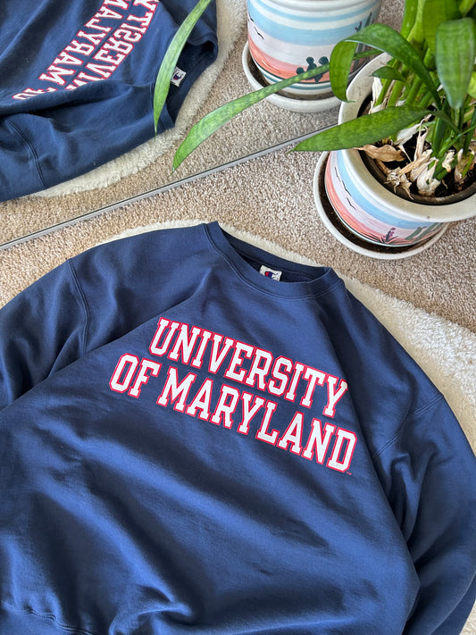 90s UMD Navy Champion Sweater