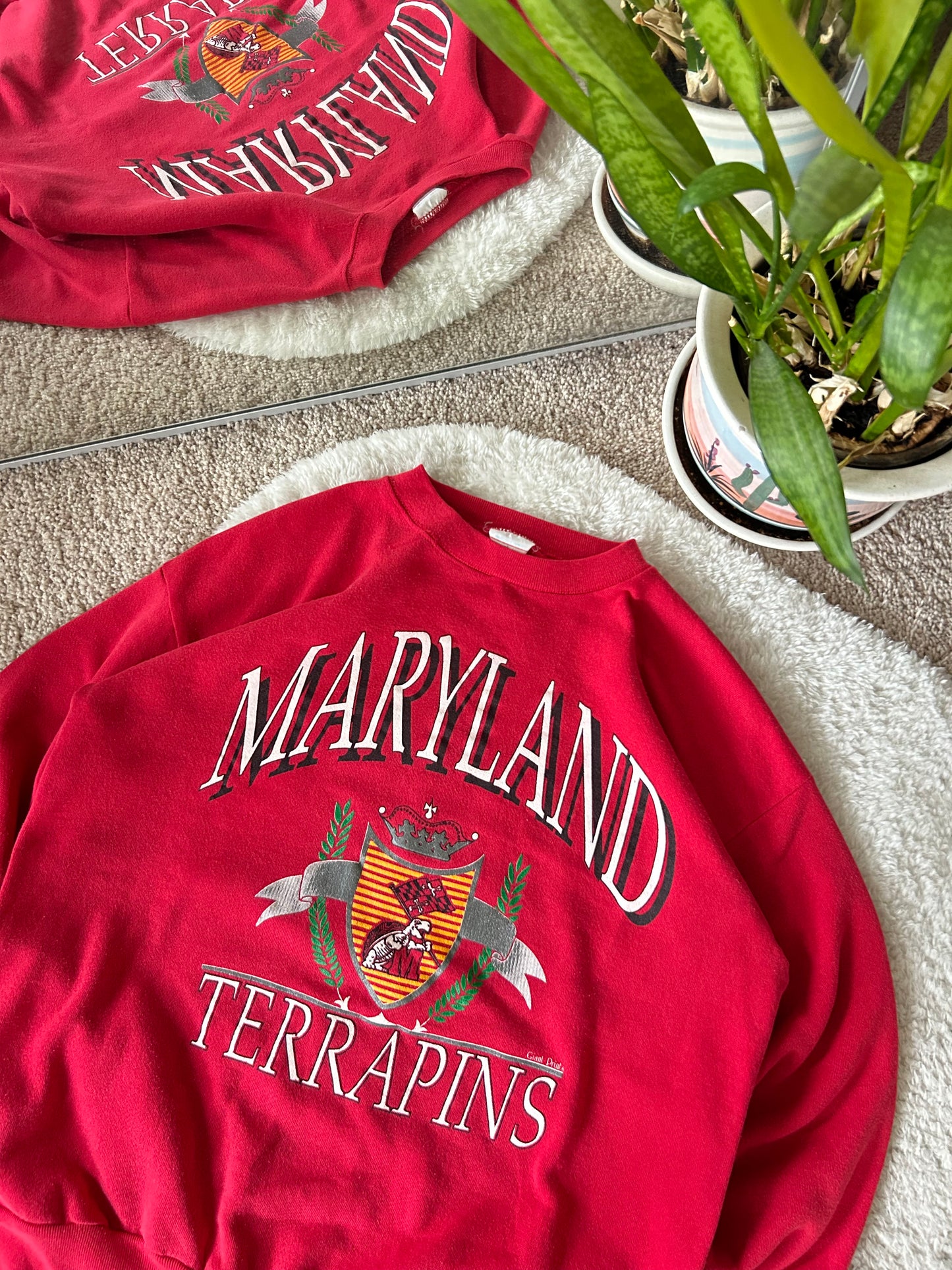 90s UMD Terp Crest Sweater