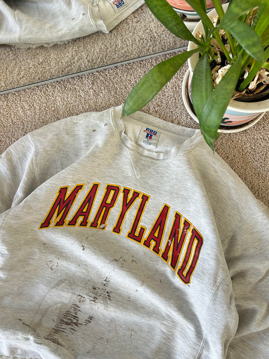 90s Russell UMD Paint Splatter Sweater