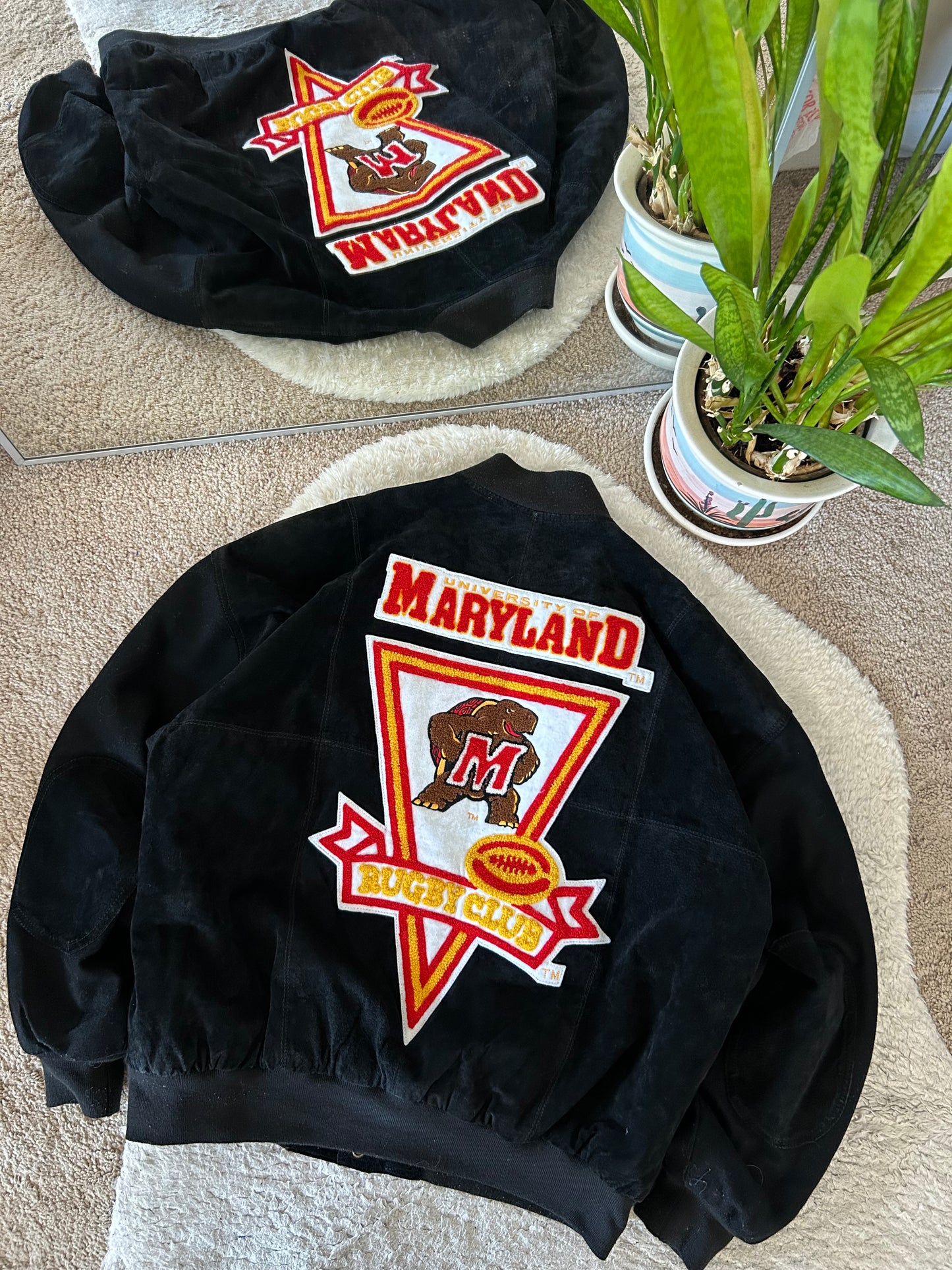 Vintage UMD Rugby Club Suede Jacket