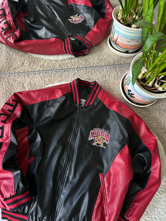 Vintage UMD Terp Leather Jacket
