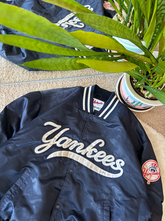 90s New York Yankees Majestic Satin Bomber