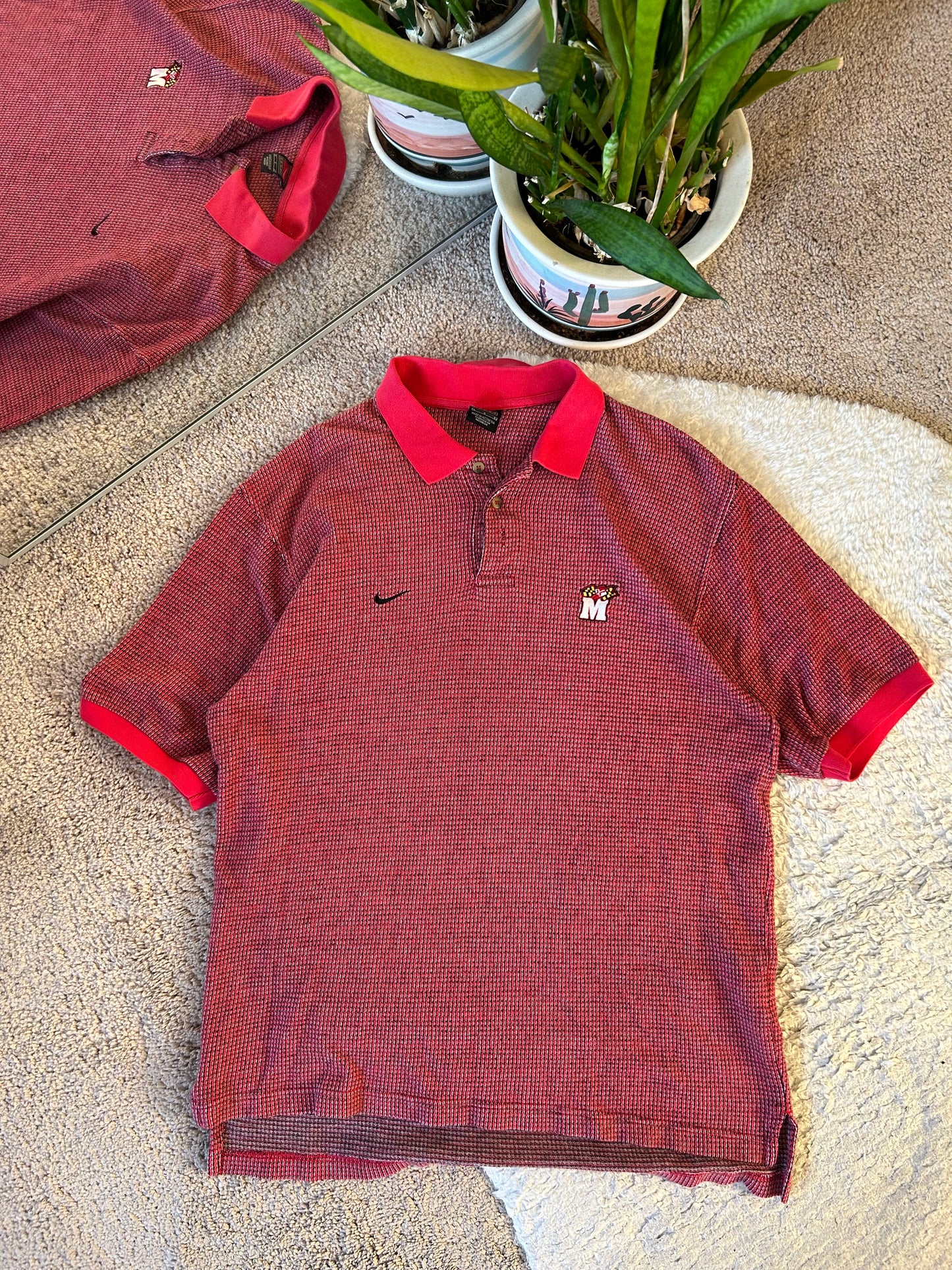 Vintage ✔️ Red Checkered UMD Polo