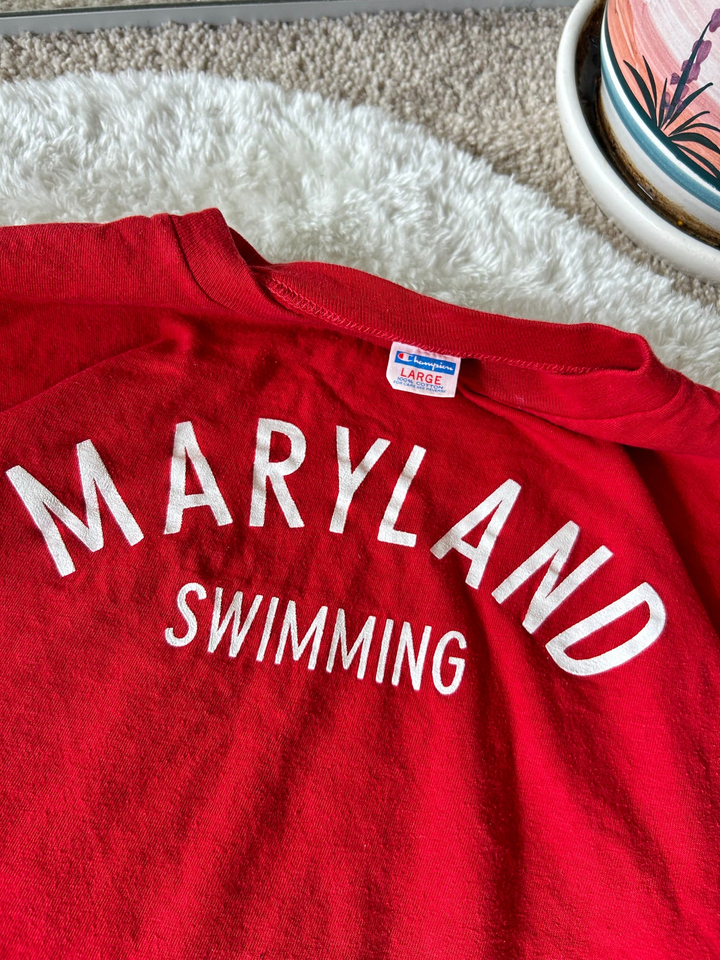 80s UMD Champion Swimming tee