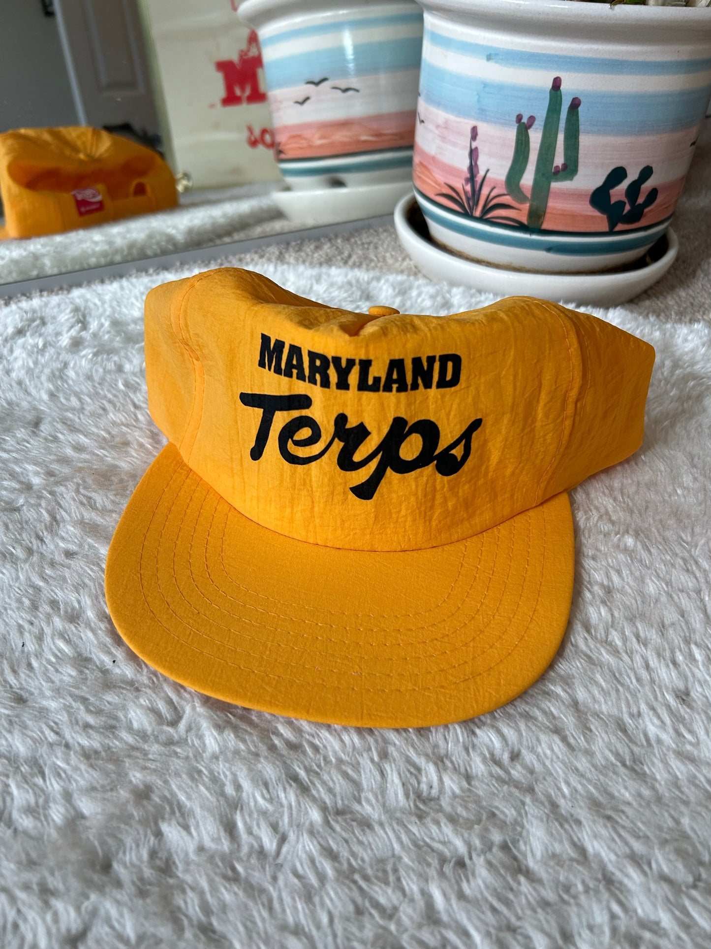 80s UMD Terps Script Snapback hat