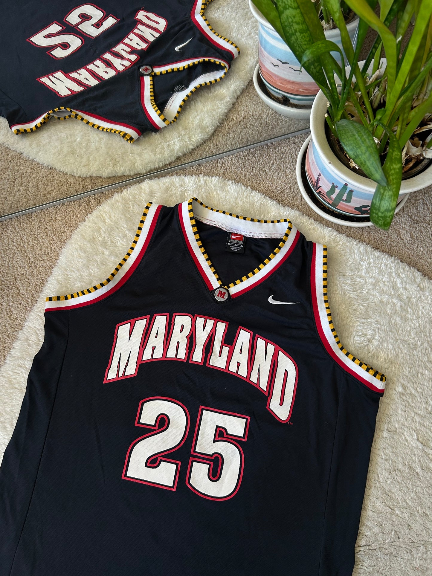 Vintage UMD  ✔️ Black Steve Blake Basketball Jersey #25