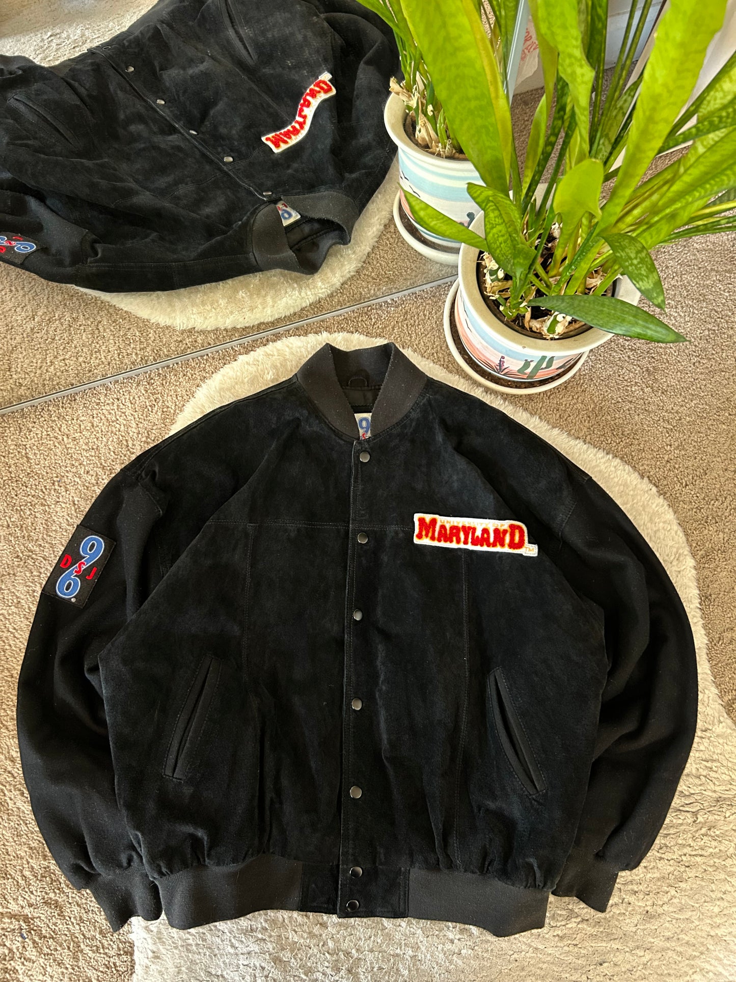 Vintage UMD Rugby Club Suede Jacket
