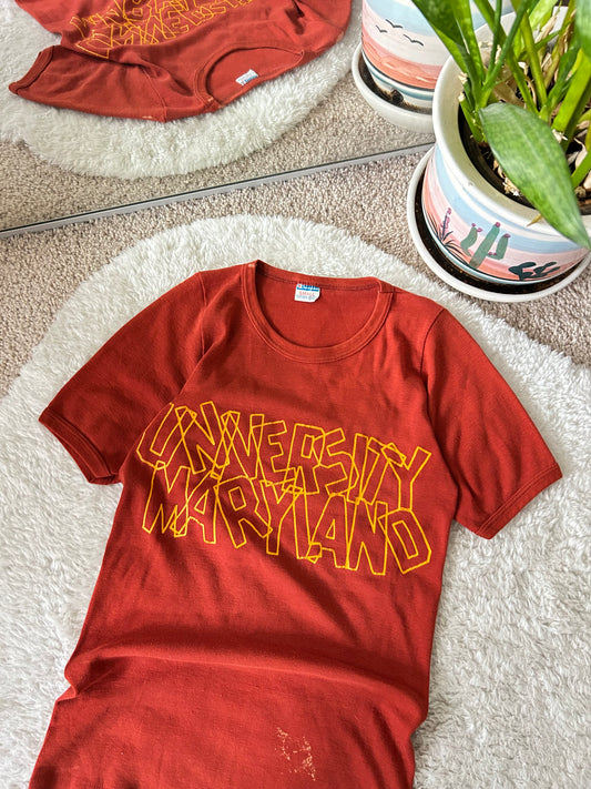 80s UMD Champion Block Letter tee