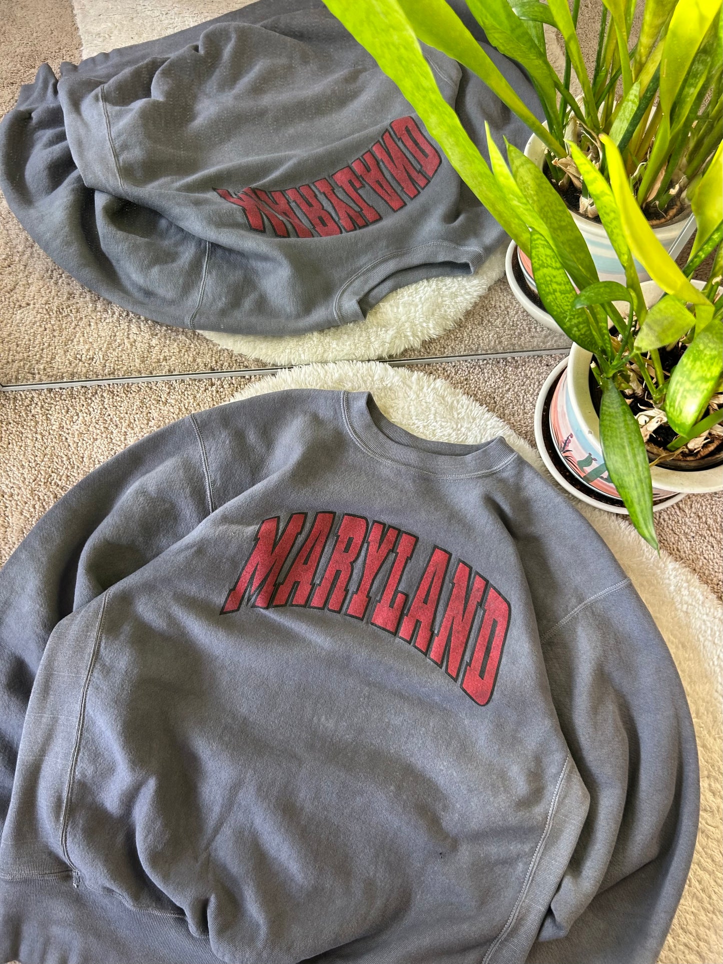 Vintage Grey UMD Reverse Weave Sweater