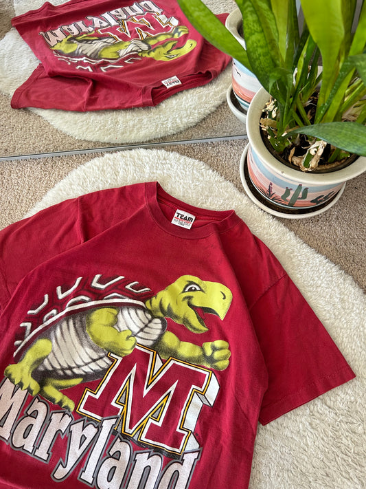 90s UMD Big Terp Red tee