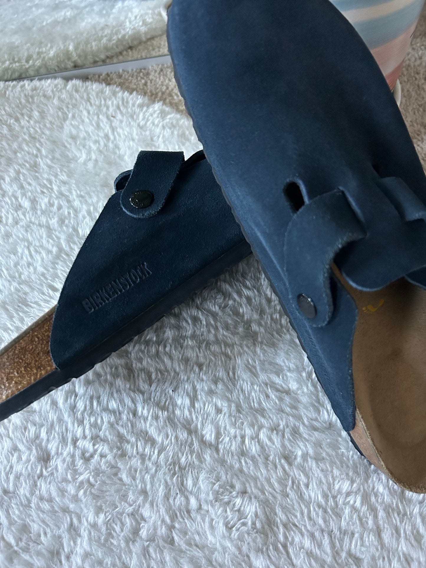 Navy Birkenstock Boston Shoes